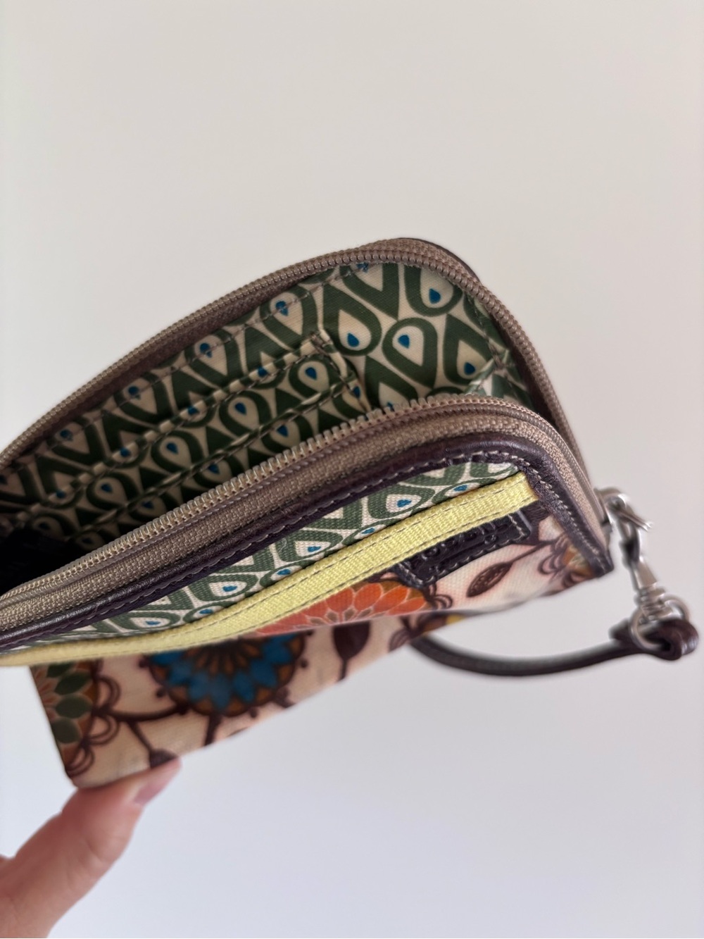Boho Floral Pattern Multicolor Wristlet Wallet by Fossil - Picture 6 of 7